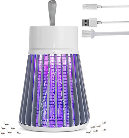 Bug Zapper,Hanging Rechargeable Mosquito Zapper, UV Purple Light Electric Insect Trap with Safety Grid, Portable Mosquito Killer, Fruit Fly Trap for Patio, Home, Backyard, Garden, Campsite
